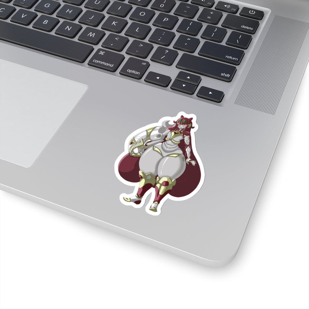 Kiss-Cut Thicc Robot Girl Carmine Stickers (Hair Version)