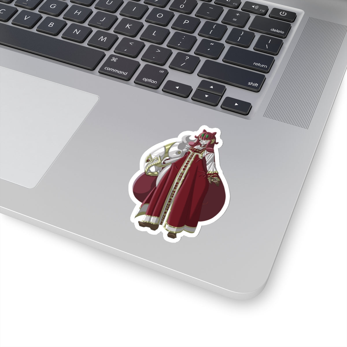 Kiss-Cut Thicc Robot Girl Carmine Stickers (Clothed Hair Version)