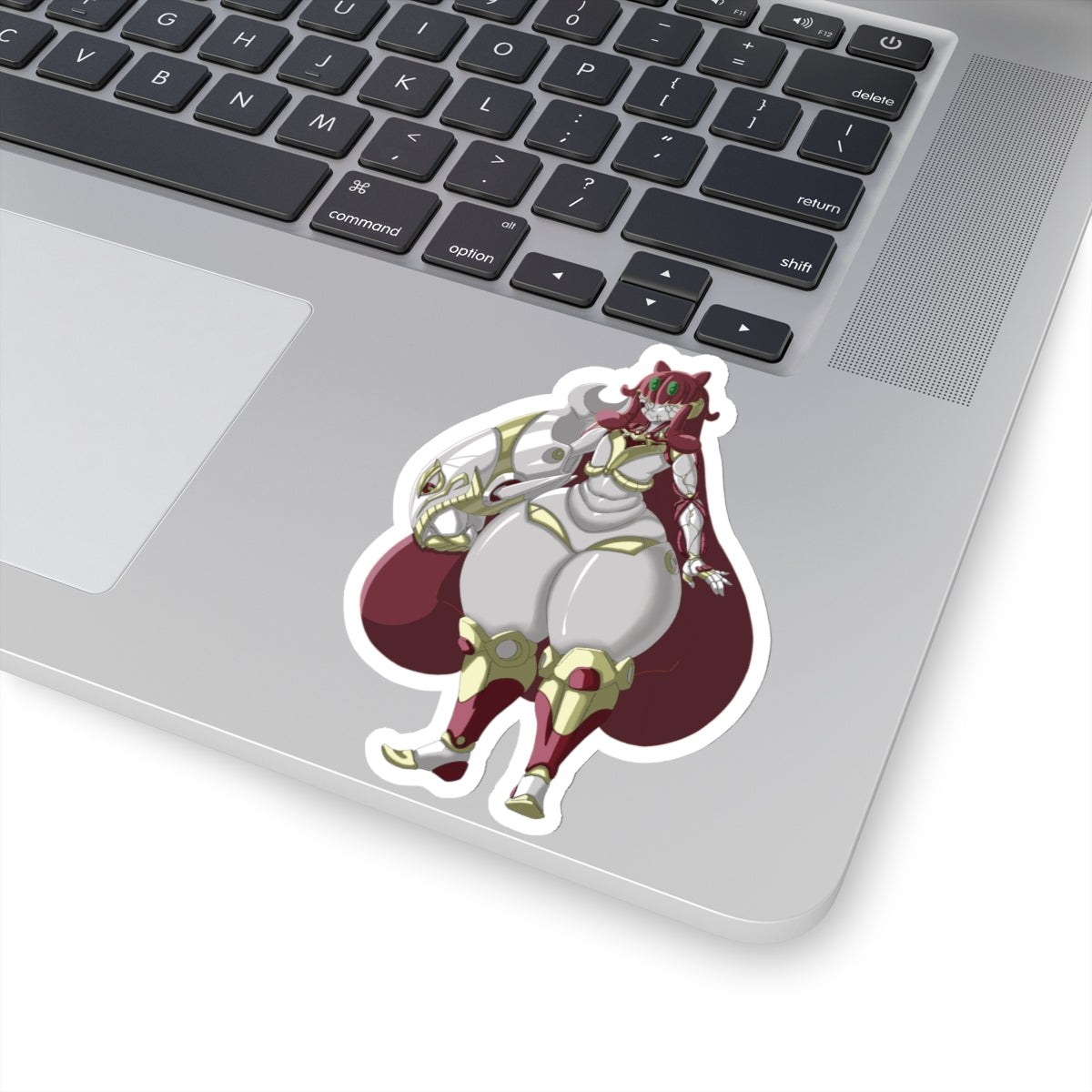 Kiss-Cut Thicc Robot Girl Carmine Stickers (Hair Version)