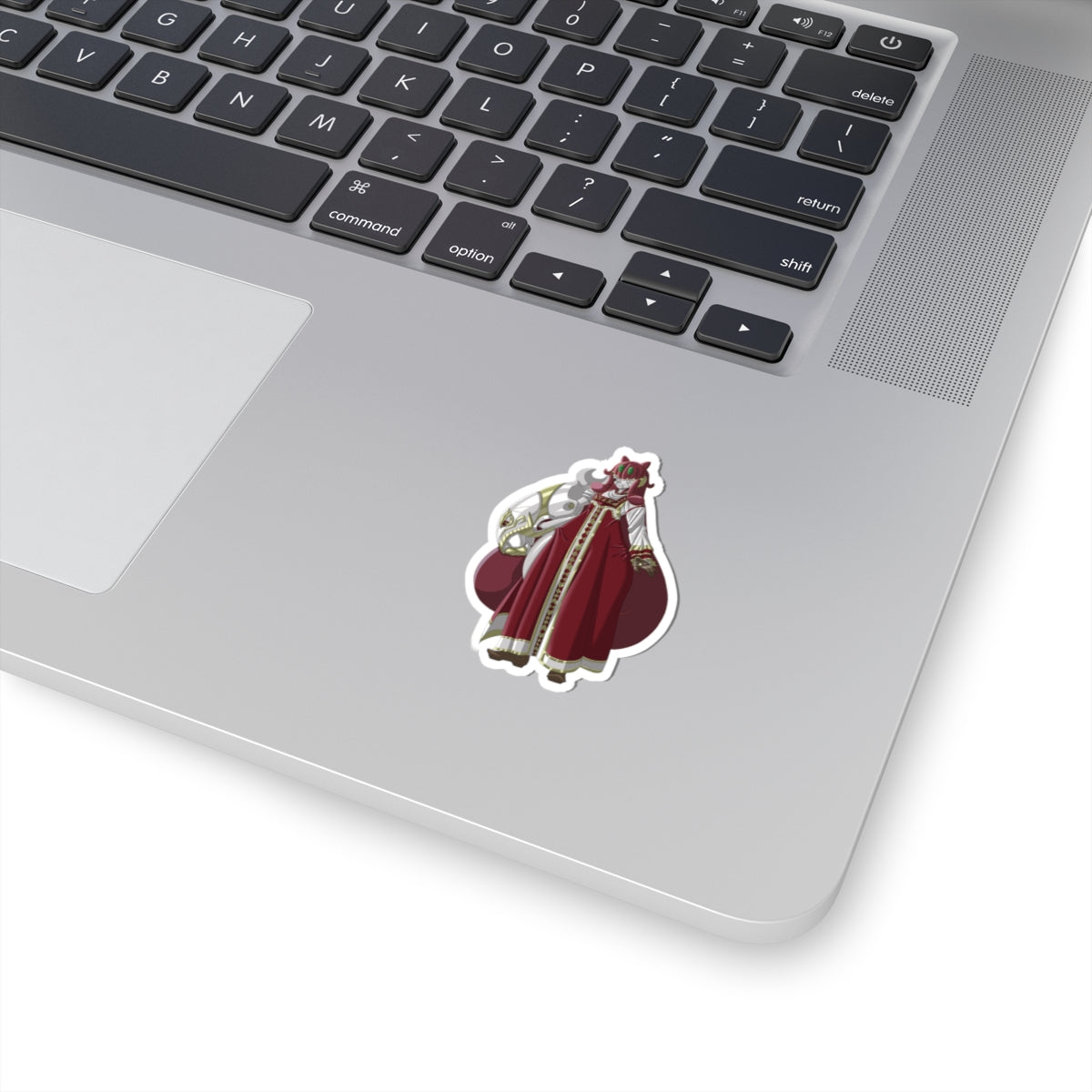 Kiss-Cut Thicc Robot Girl Carmine Stickers (Clothed Hair Version)