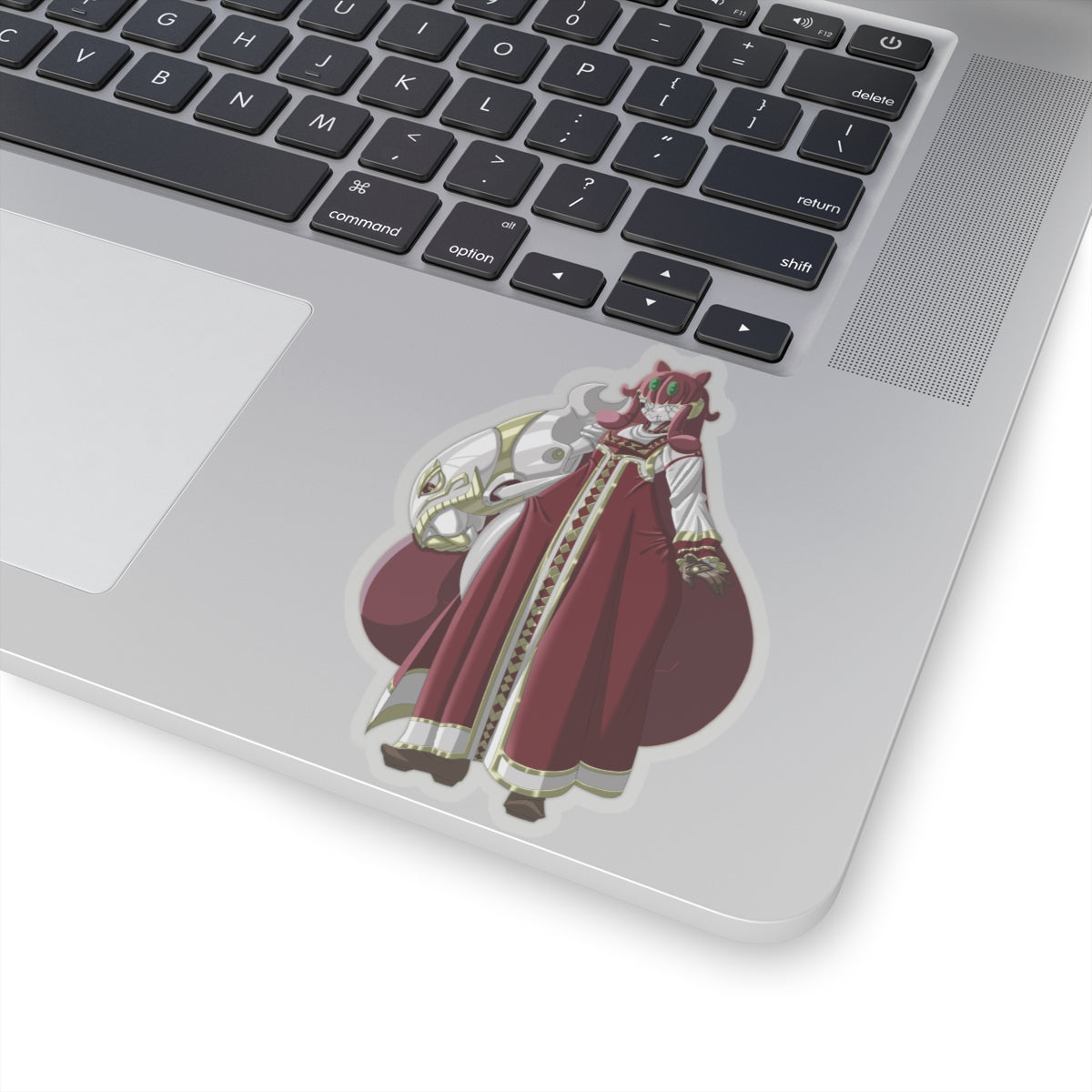 Kiss-Cut Thicc Robot Girl Carmine Stickers (Clothed Hair Version)