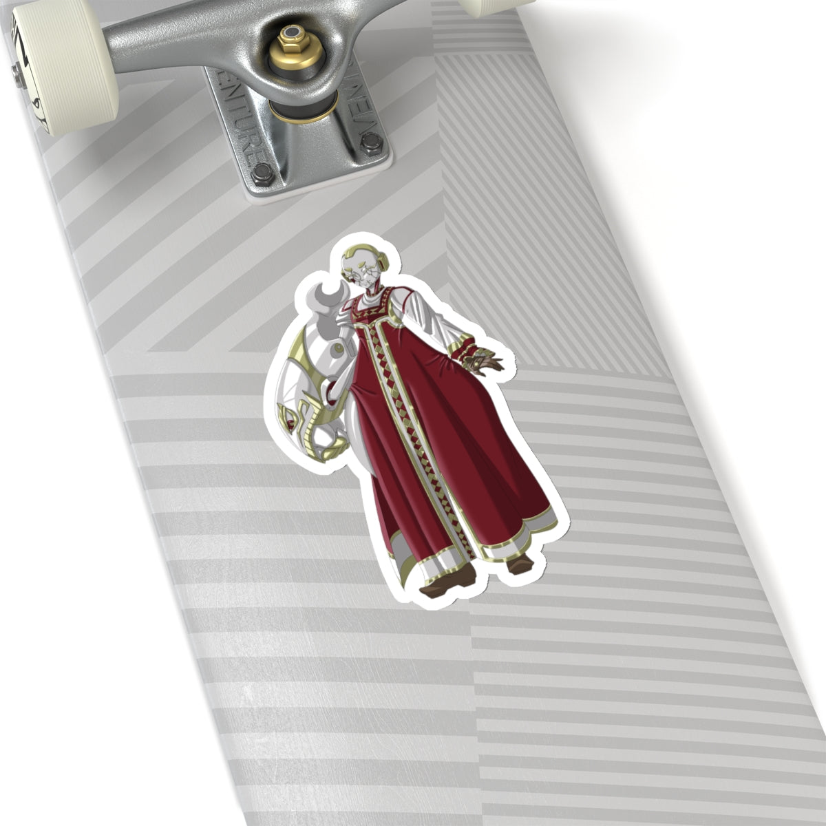Kiss-Cut Thicc Robot Girl Carmine Stickers (Clothed Version)
