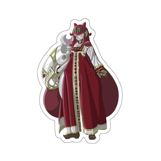 Kiss-Cut Thicc Robot Girl Carmine Stickers (Clothed Hair Version)