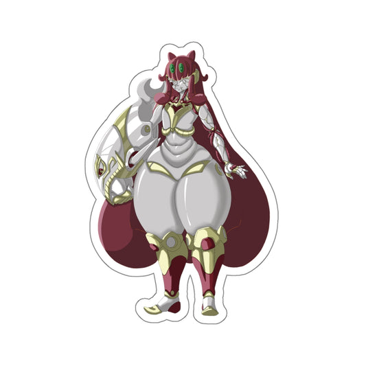 Kiss-Cut Thicc Robot Girl Carmine Stickers (Hair Version)