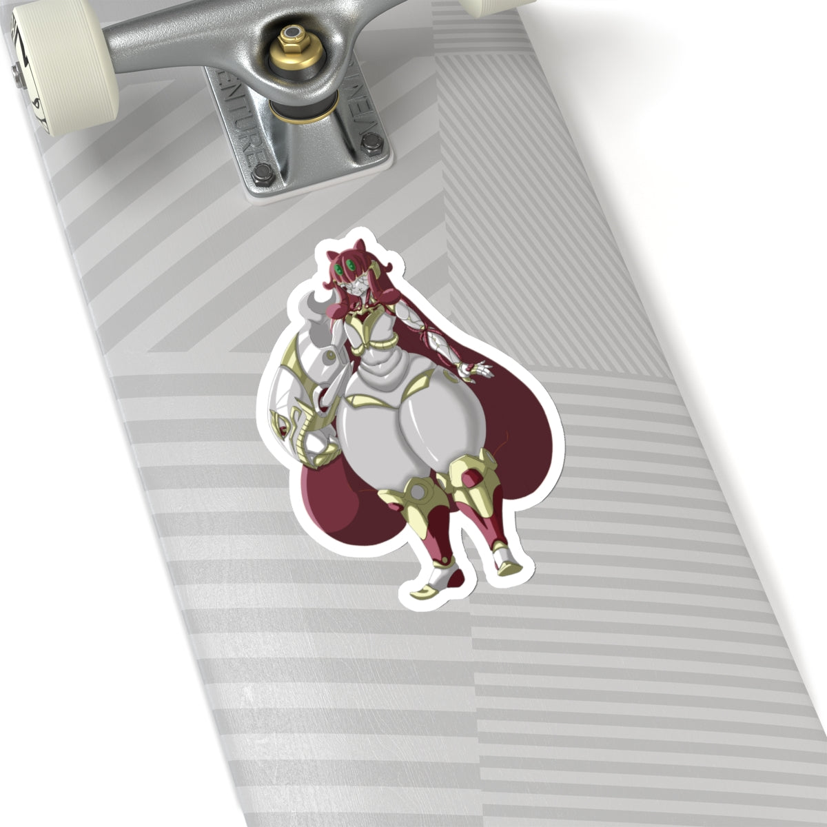 Kiss-Cut Thicc Robot Girl Carmine Stickers (Hair Version)